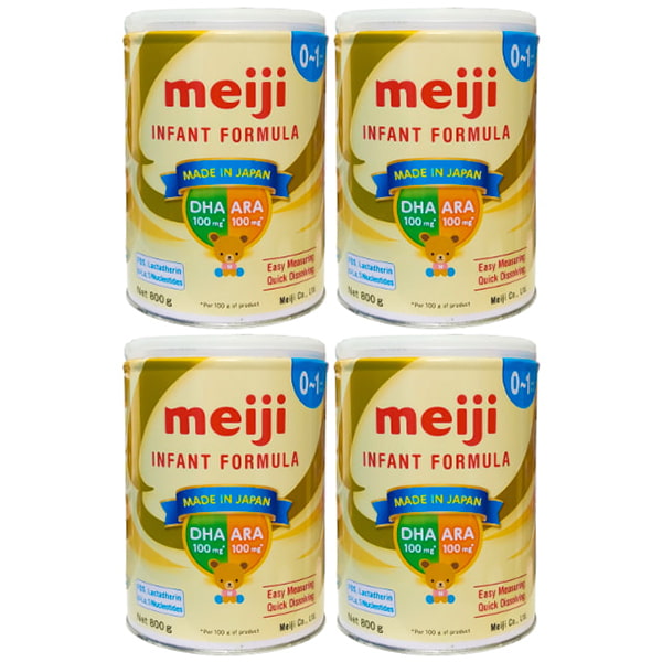 Combo 4 lon Sữa Meiji Infant Formula 800g nhập khẩu cho trẻ 0-1 tuổi