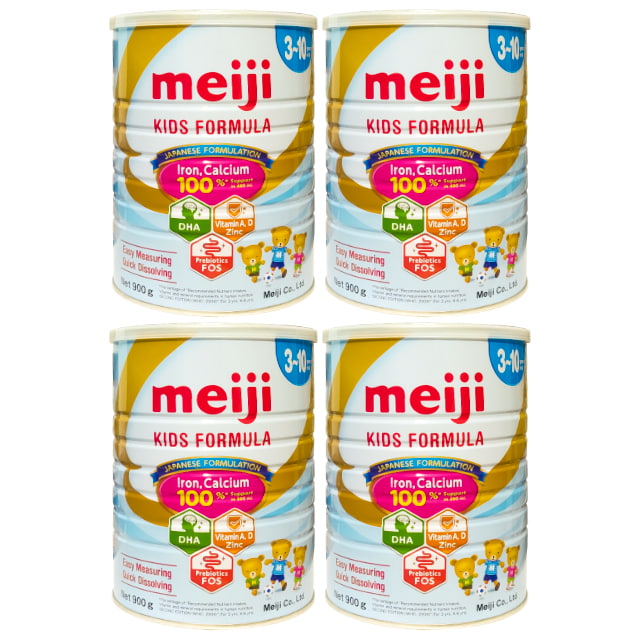 Combo 4 lon Sữa Meiji Kids Formula 900g cho trẻ 3-10 tuổi nhập khẩu