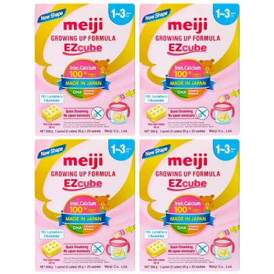 Combo 4 hộp Sữa Meiji Growing Up Formula dạng thanh nhập khẩu cho trẻ 1-3 tuổi