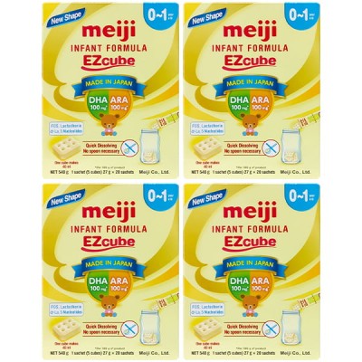 Combo 4 hộp Sữa Meiji Infant Formula dạng thanh nhập khẩu cho trẻ 0-1 tuổi