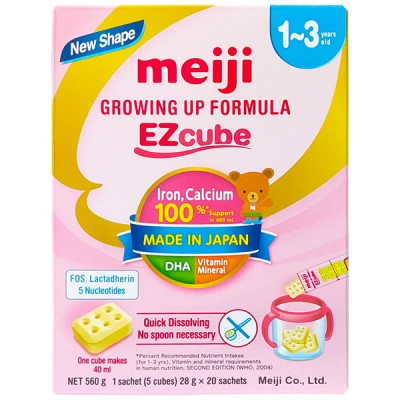 Sữa Meiji Growing Up Formula dạng thanh nhập khẩu cho trẻ 1-3 tuổi