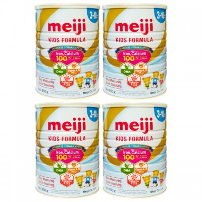 Combo 4 lon Sữa Meiji Kids Formula 900g cho trẻ 3-10 tuổi nhập khẩu